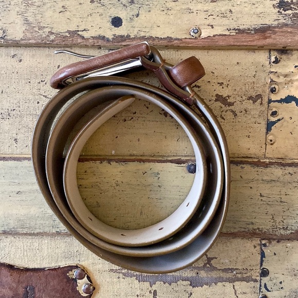 VIA SPIGA LEATHER BELT BROWN NEUTRAL ITALY LEATHER BELT WMNS SIZE S M - Picture 7 of 12